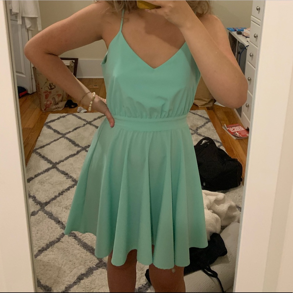 Mint green dress